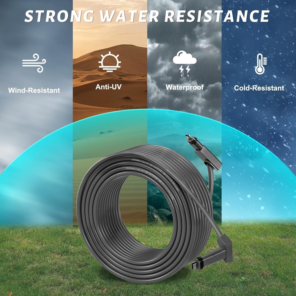 100FT/33M Replacement Cable For Starlink Gen 2, Rectangular Satellite V2 Cable