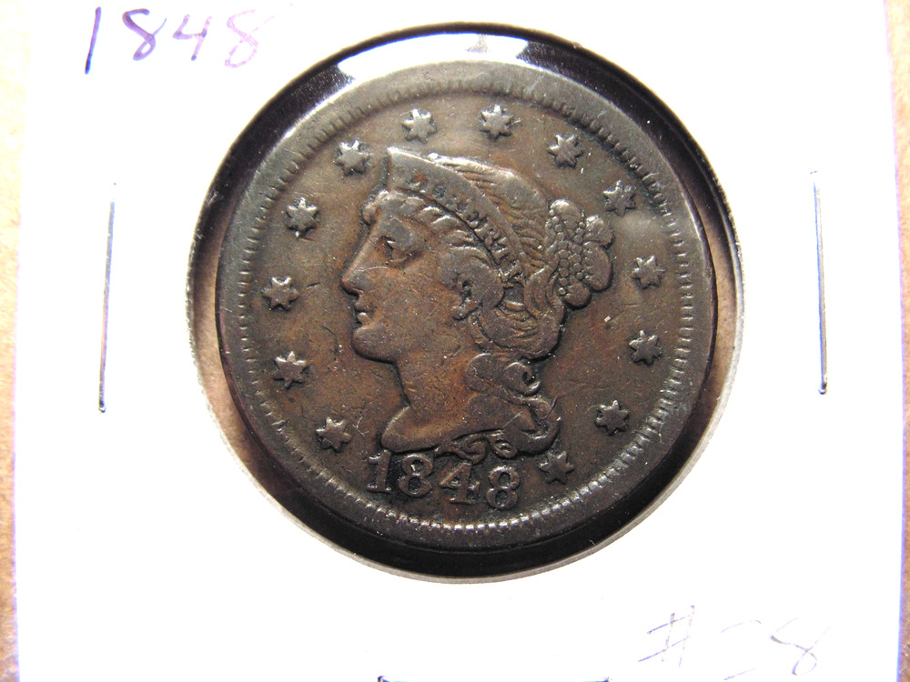 1848 Braided Hair Large Cent