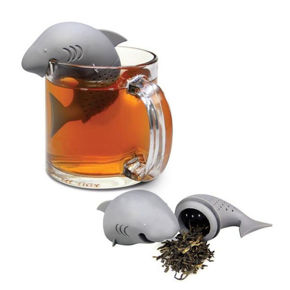 Silicon Animal Tea Infuser Strainer Food Grade Silicone Shark Tea Filter Diffuse