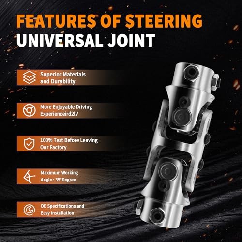 3/4" x 3/4" CHROME DOUBLE U Joint Steering Universal Joint DOUBLE U Chrome