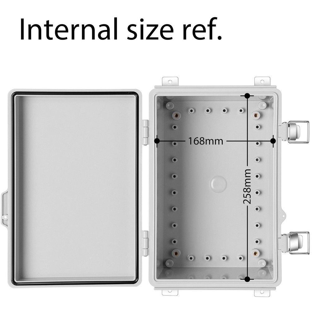 Junction Box, IP67 Waterproof Plastic Enclosure for Electrical Project, Hinge...