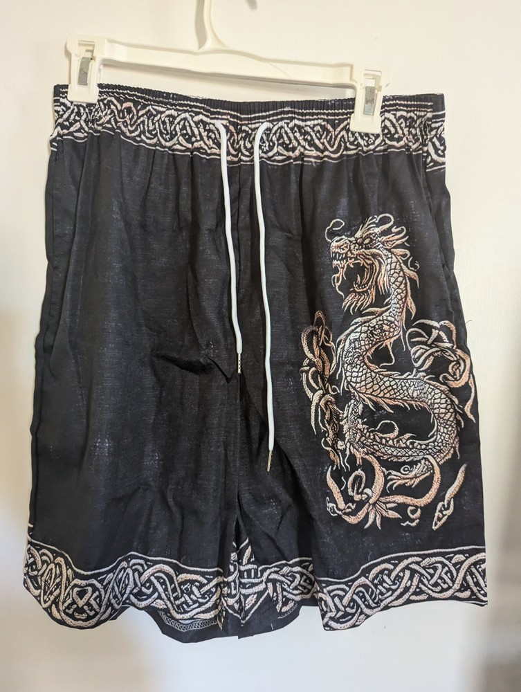Mens Drawstring Shirts medium Satin Feel