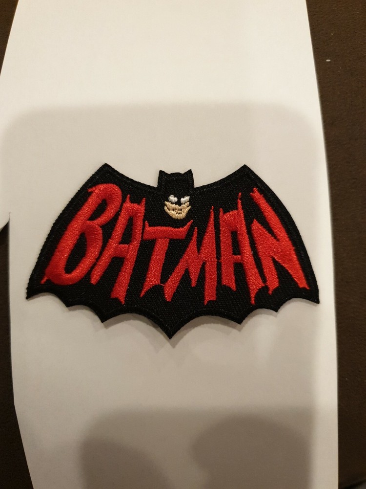 BATMAN Black & Red 2.5X1.5 Patch Iron or Sew on. Nice