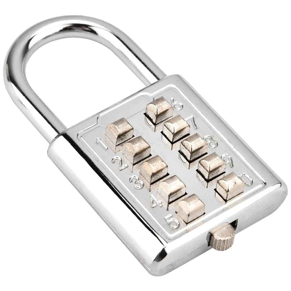 10 Digit Combination Padlock Push Button Password Lock