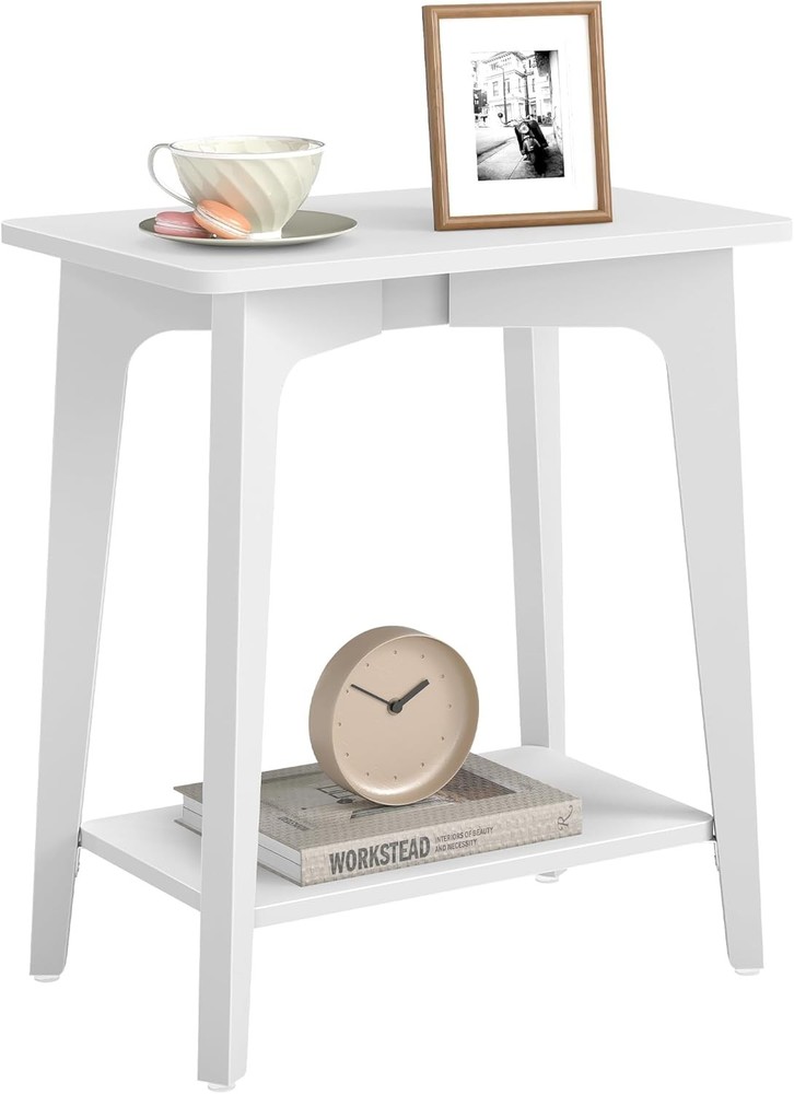 Collection Side Table 2-Tier Small Rectangular End Table 11.8 x 18.9 x