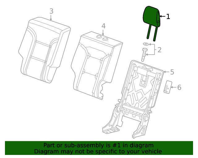 Genuine GM Headrest 84629491