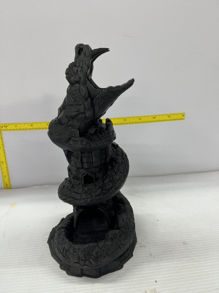 Coiled Snake Dice Tower Black