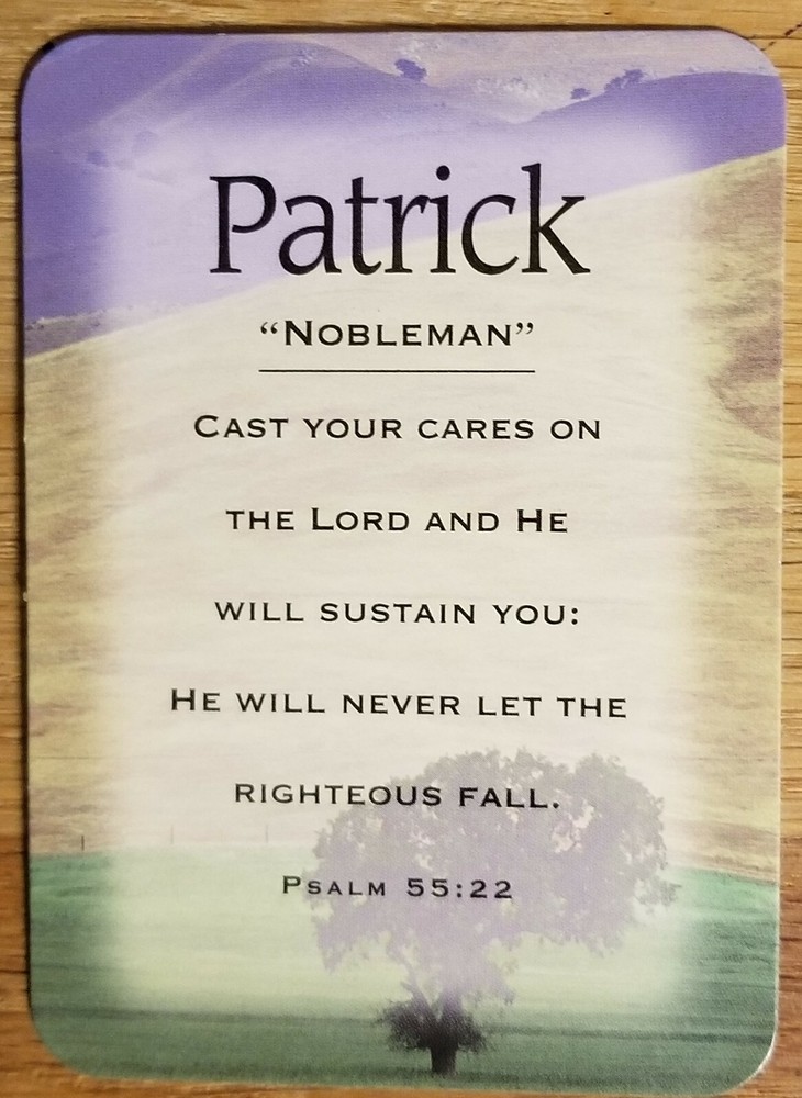 Patrick "Nobleman" Keepsake Name Card - Confirmation Graduation Birthday
