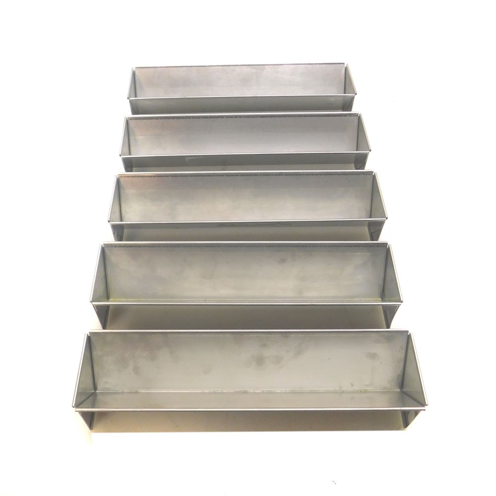 (5) Ateco 4922 Terrine Pate Mold Rectangular/Cone Shaped Bottom, Stainless Steel