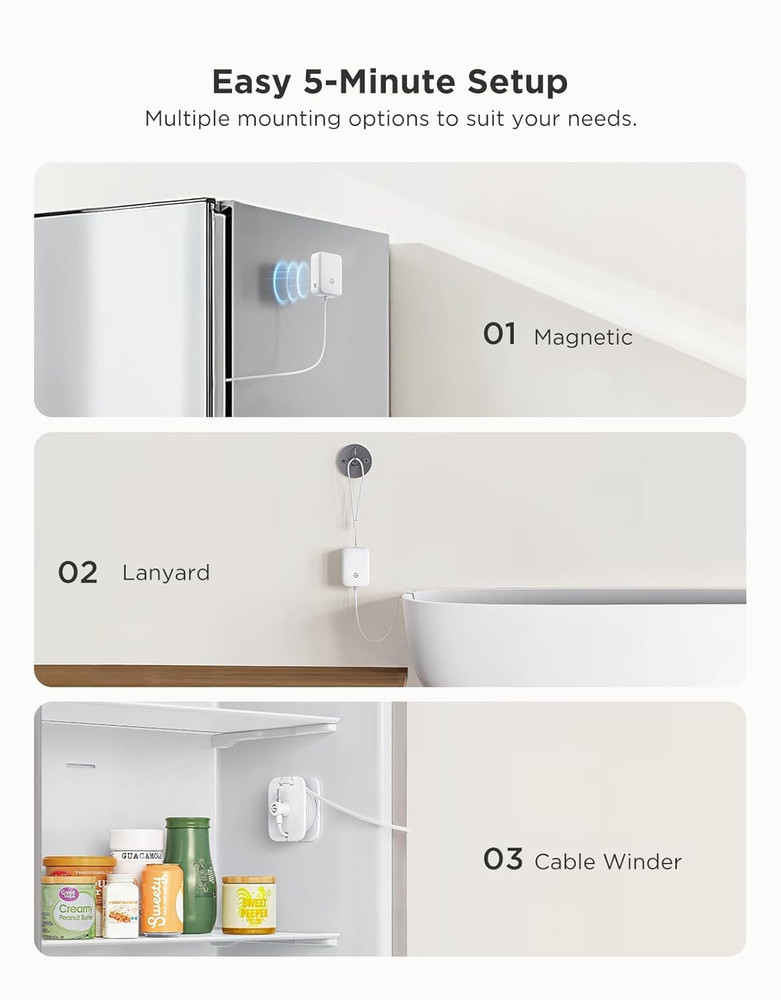 Goveelife Refrigerator Freezer Thermometer 1 Pack, Bluetooth Temperature Sensor