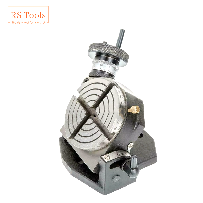 Tilting Rotary Table 4'' with 3 jaw 65mm Self Centering Chuck And Backplate Tool
