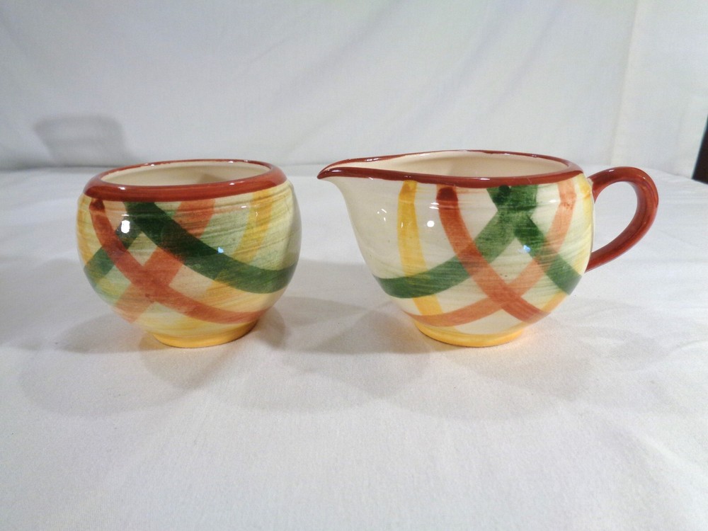 Vernonware Homespun Cream and Open Sugar EUC