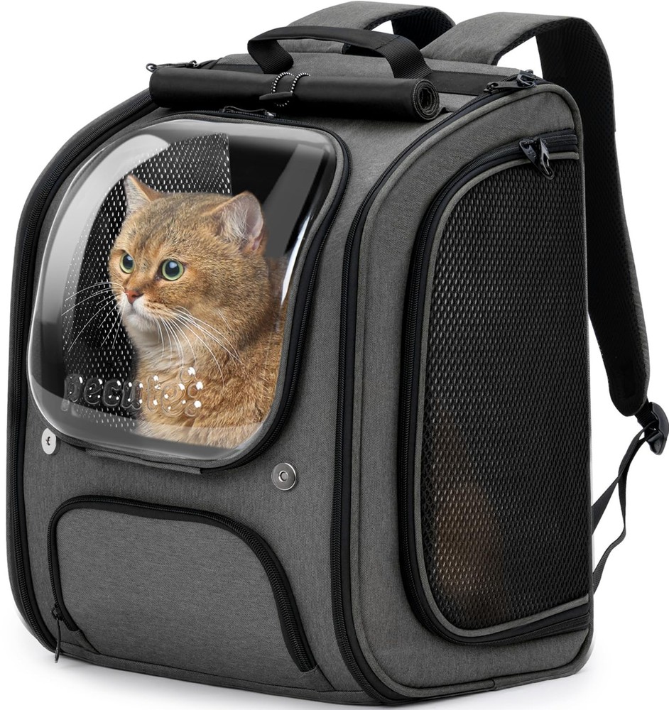 Cat Backpack Carrier, Large Space Cat Bubble Backpack, Breathable Cat Carrier...