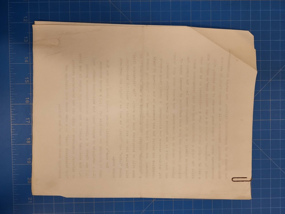 Vintage Its Teletalent Time Videography Script Television Production Manuscript