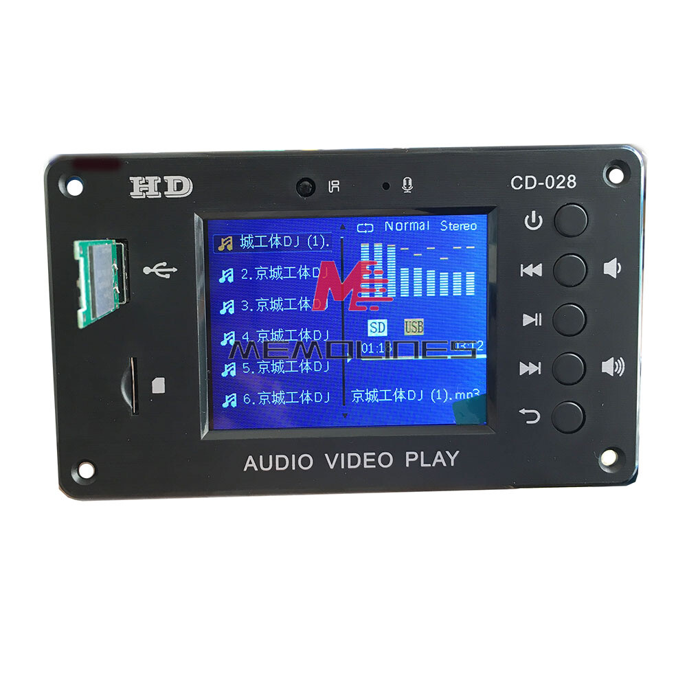 5v-24v 5.0 Bluetooth Call LCD Multimedia Playback 2.8'' MP5 Video Decoding Board