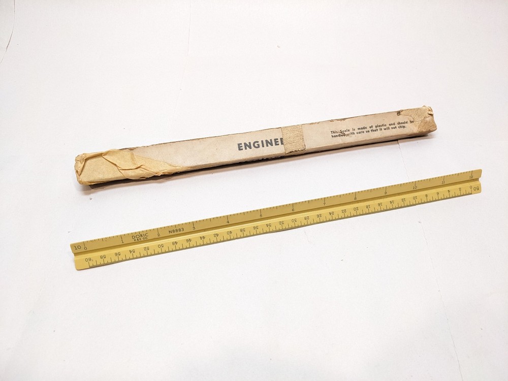 K&E CO. DORIC N8883 Engineer Ruler Measuring Drafting Metrology Tool