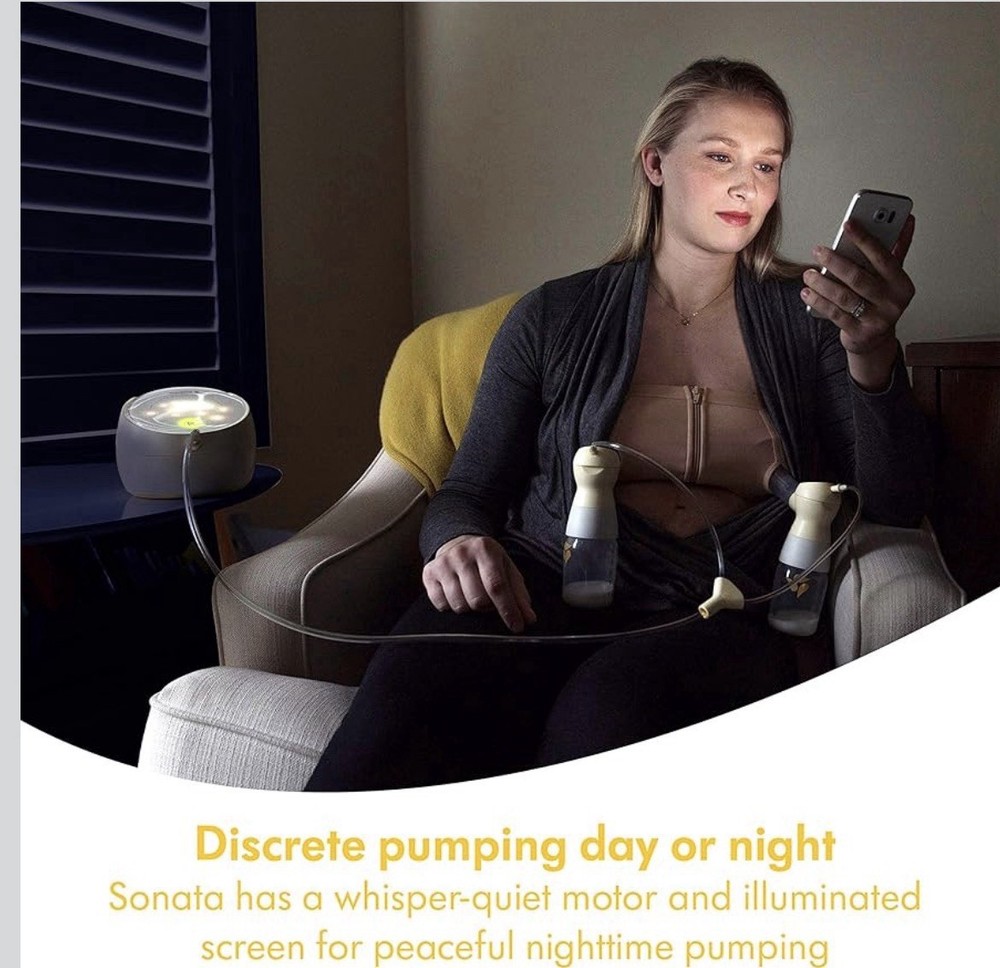 Medela Sonata Smart Double Electric Breast Pump, Rechargeable Flex Shields, Apps