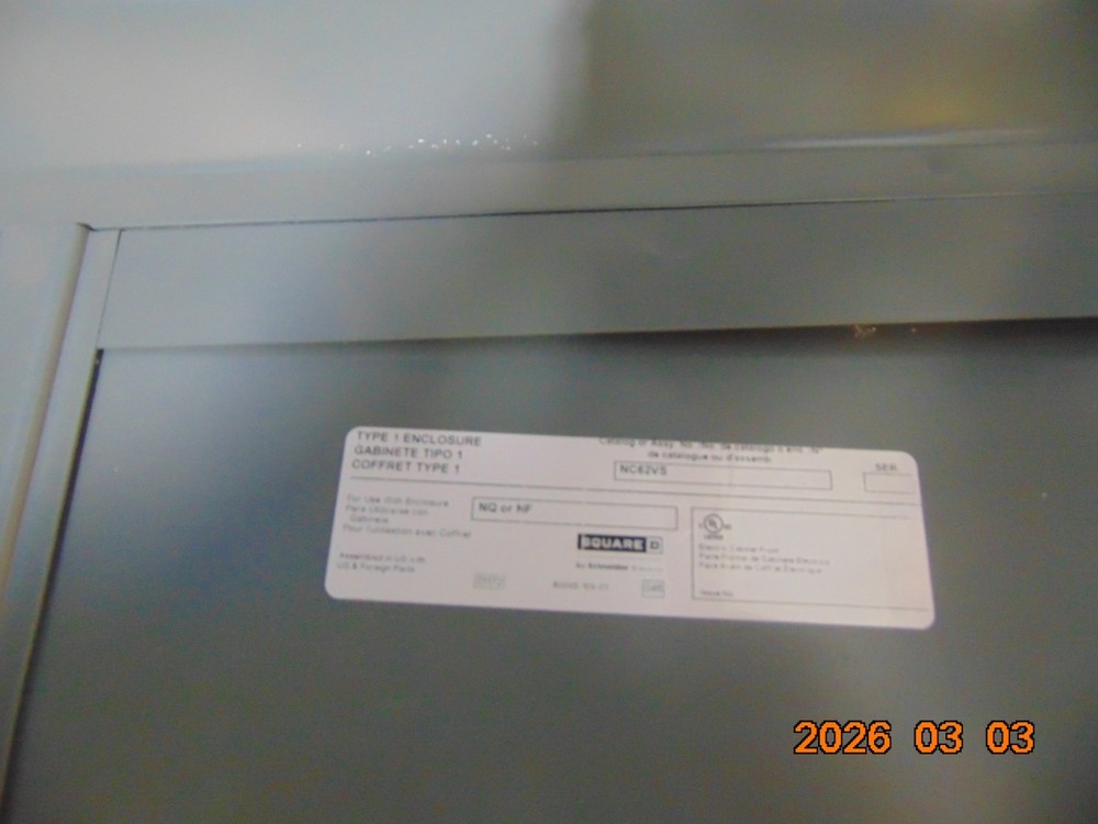 SQUARE D NC62VS SURFACE FRONT use with NQ & NF PANELBOARDS