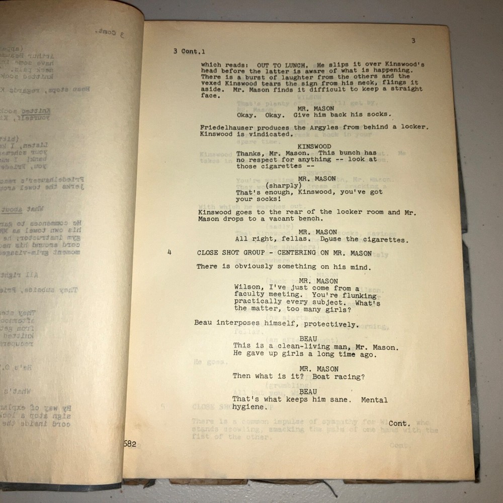 BERNADINE (12/4/56) Pat Boone Elvis-Styled Debut / Fox Script Dept. + COA!
