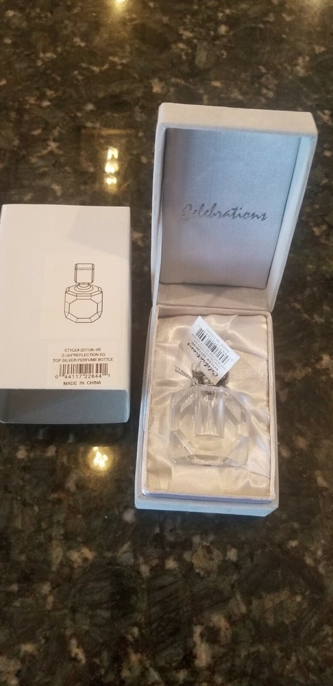 Top Silver Perfume Bottle silver collections reflection square