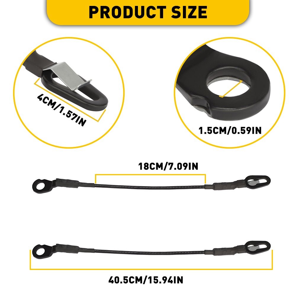 1Pair Tailgate Cable Support For 1999-2006 Silverado 02-06 Avalanche H2
