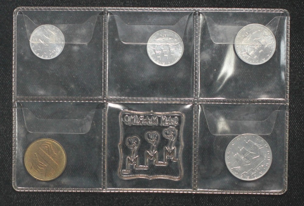 1976 San Marino 5 Coin Proof Set 48VX