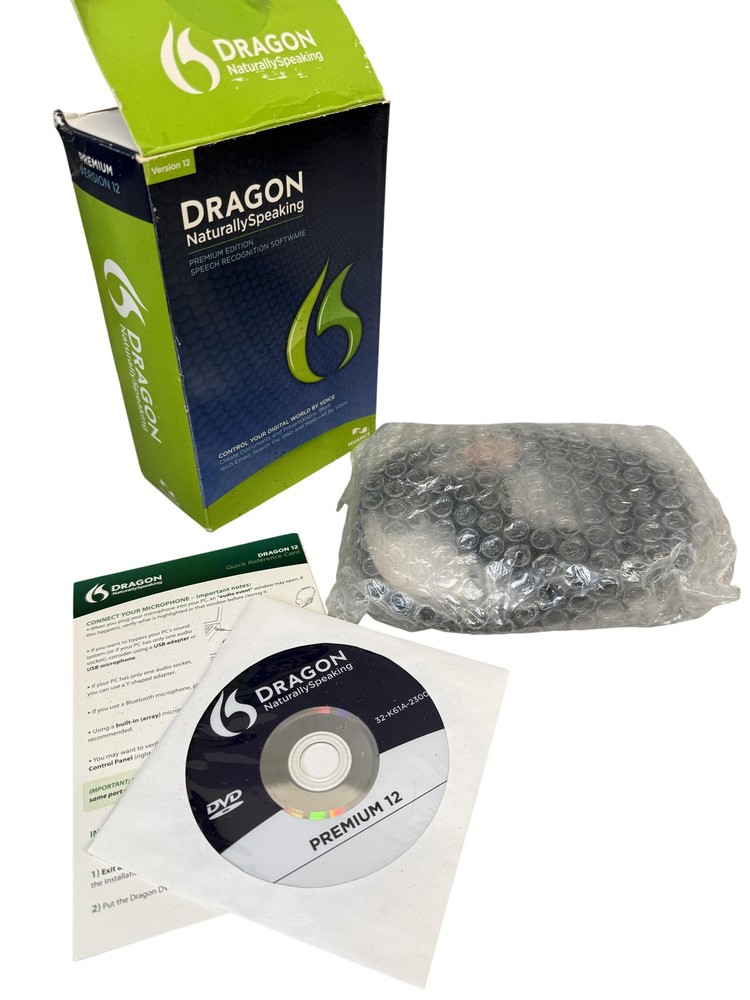 Nuance Dragon NaturallySpeaking 12 Premium Speech Recognition Software DVD