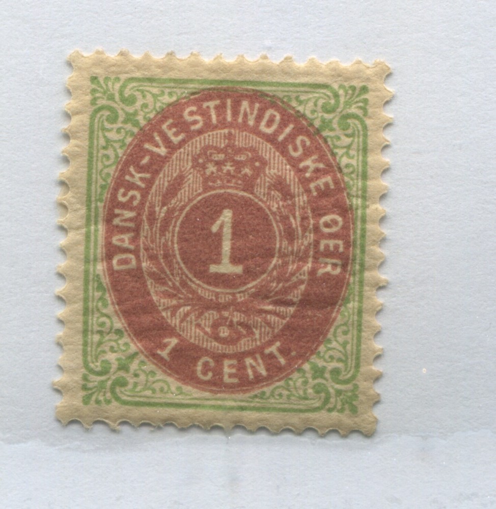 Danish West Indies 1874 1 cent mint o.g. hinged