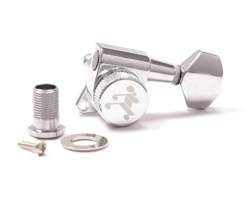 Genuine Tone Ninja 19:1 Locking Tuners, 8 String 4x4 set, Chrome