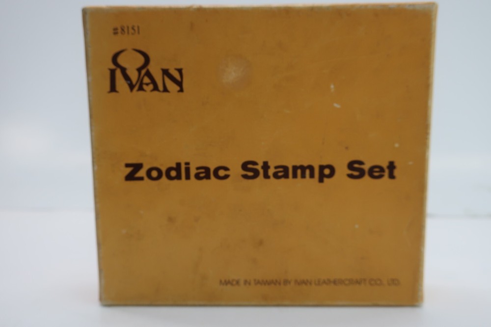 Ivan Leathercraft Zodiac Leather Stamp Set (Missing 1) Set #8151 w/ 2 Tree