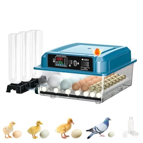36 Egg Incubator with Humidity Display, Egg Candler, Automatic Egg Turner, for H