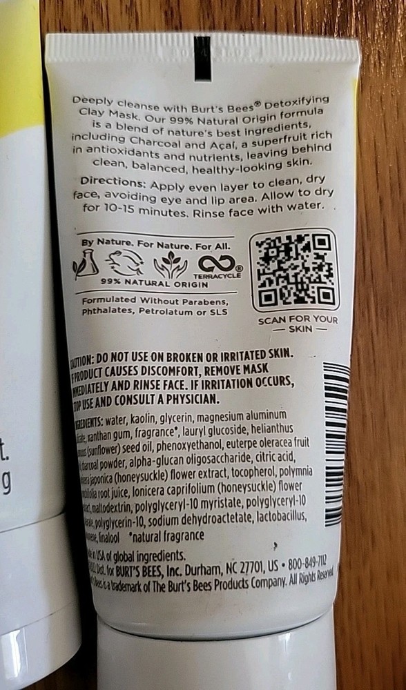 (7) Burt's Bees Detoxifying Clay Mask 2.5oz