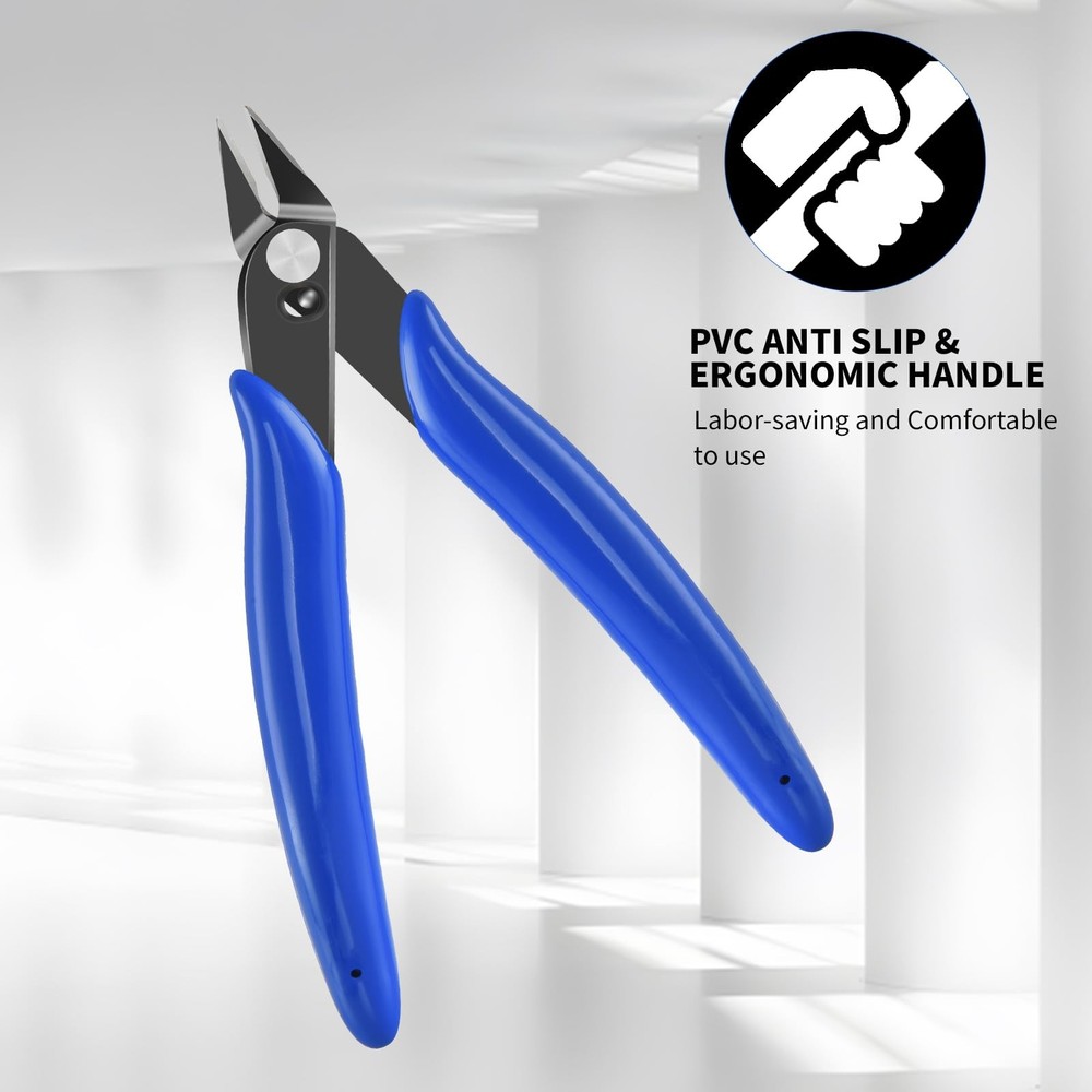 LBOKLING 5 Inch Micro Flush Cutter, 2 Pack Small Wire 5 inches, 2