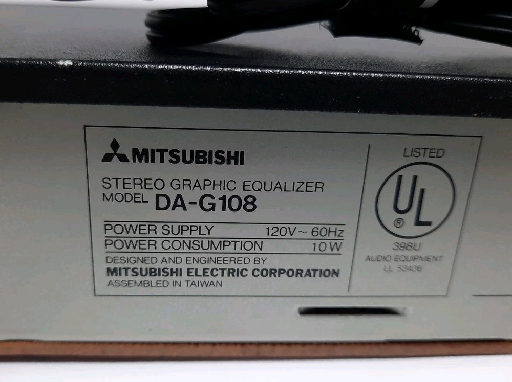 Mitsubishi DA-G108 Stereo Graphic 7-Band Equalizer: Untested