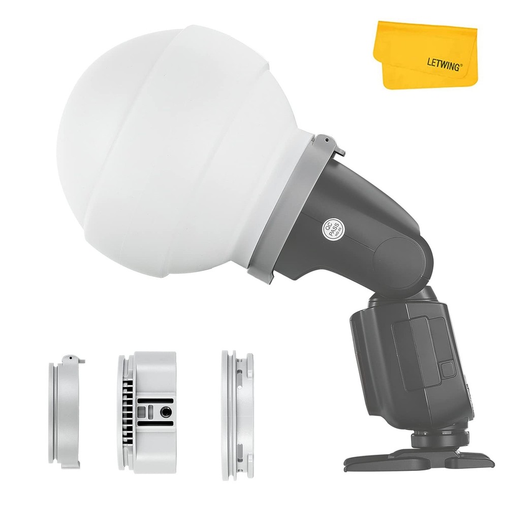 Godox Diffusion Dome Kit with Adapters for Flash and Video Lights