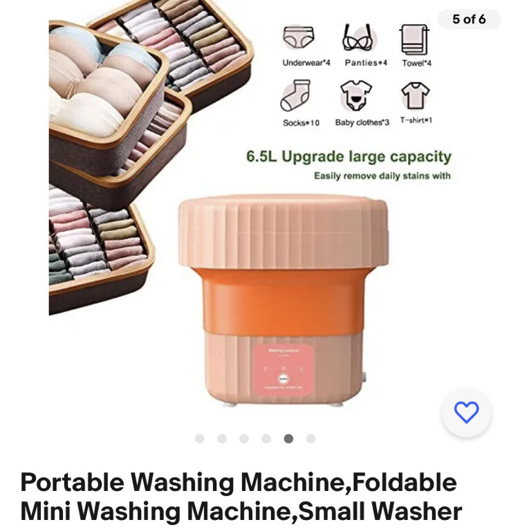 Portable Washing Machine,Foldable Mini Washing Machine,Small Washer