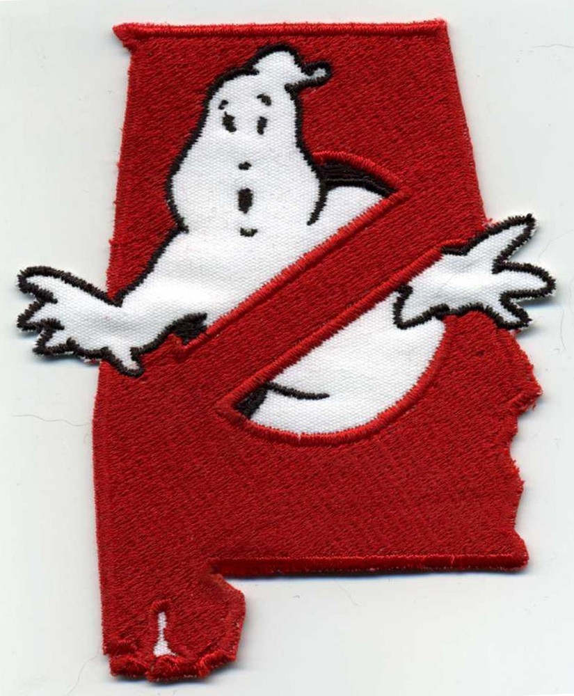 Alabama State - Embroidered Ghostbusters No Ghost Iron-On Patch