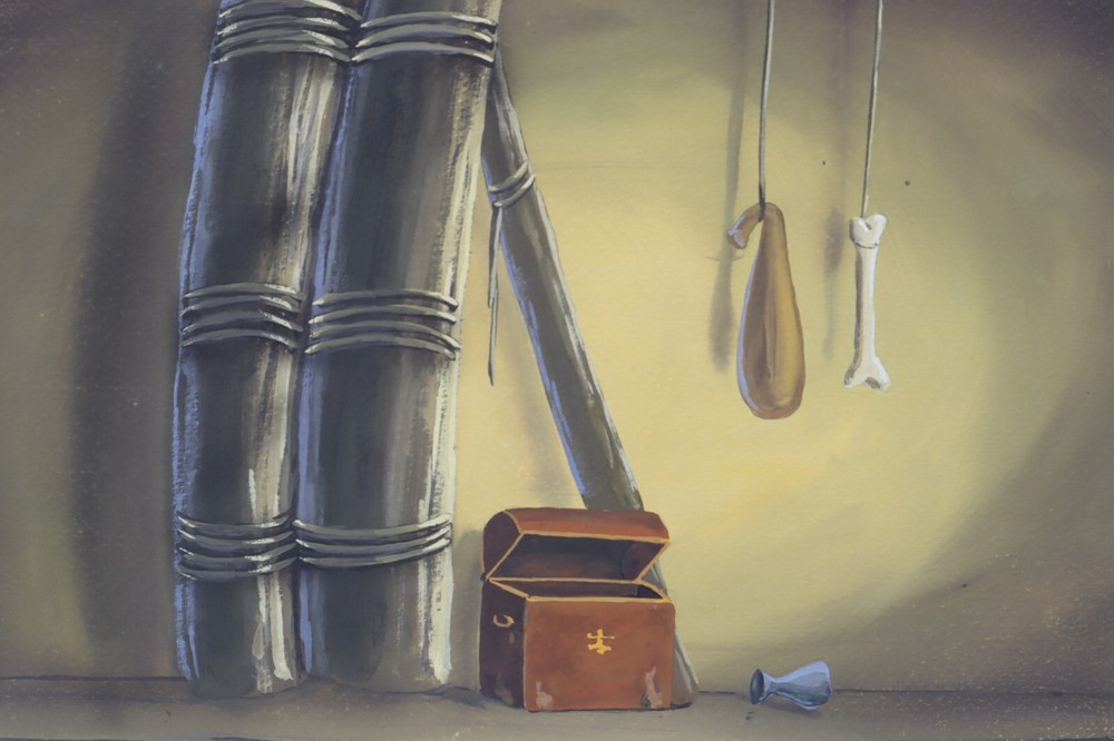 Original Hand Painted Animation Production Background (226-46)