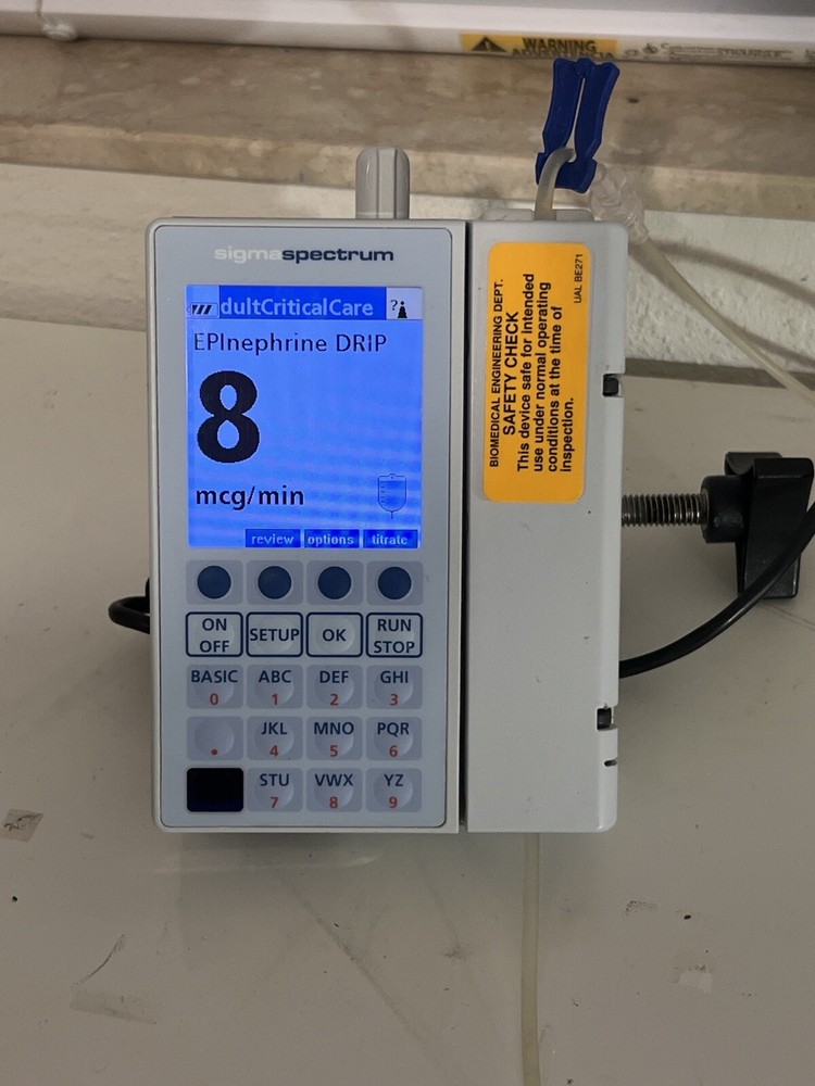 Baxter Sigma Spectrum Infusion Pump Patient Ready.