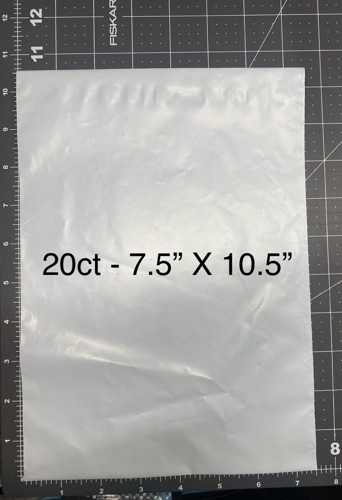 Poly Mailer Bags 20ct - 7.5” X 10.5”