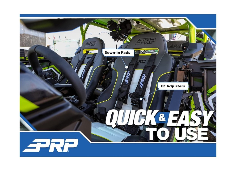 PRP Harnesses 2" 4 Point 2 Pack (Black)