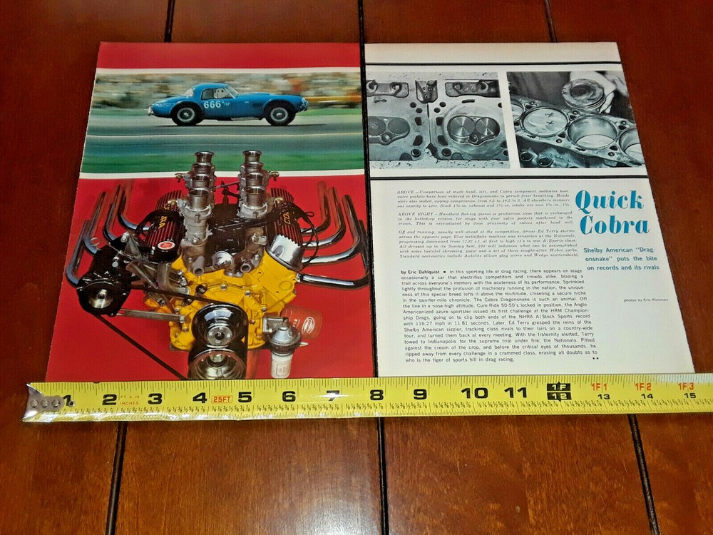 1964 SHELBY COBRA DRAGONSNAKE ORIGINAL ARTICLE