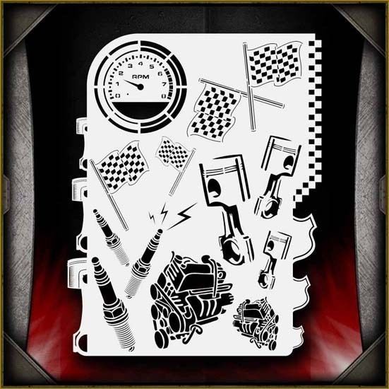Motorhead Airbrush Stencil Template Airsick