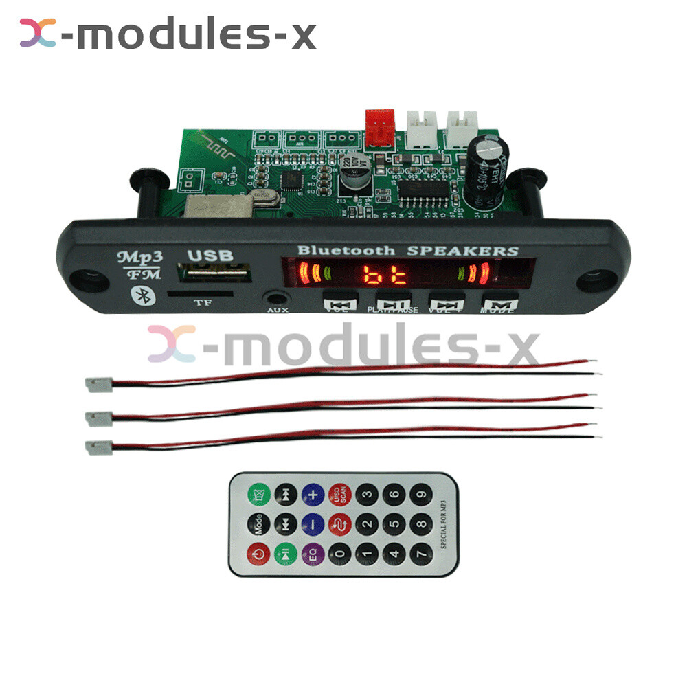 Wireless 12V WMA 2*15W Amplifier MP3 Decoder Board Audio Module USB TF Radio