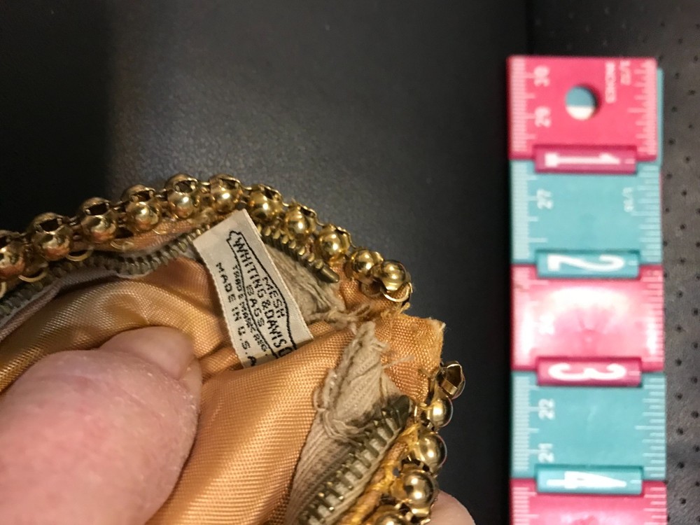 Small Vintage Gold Beaded Purse From Whiting & Davis - Bx fe6