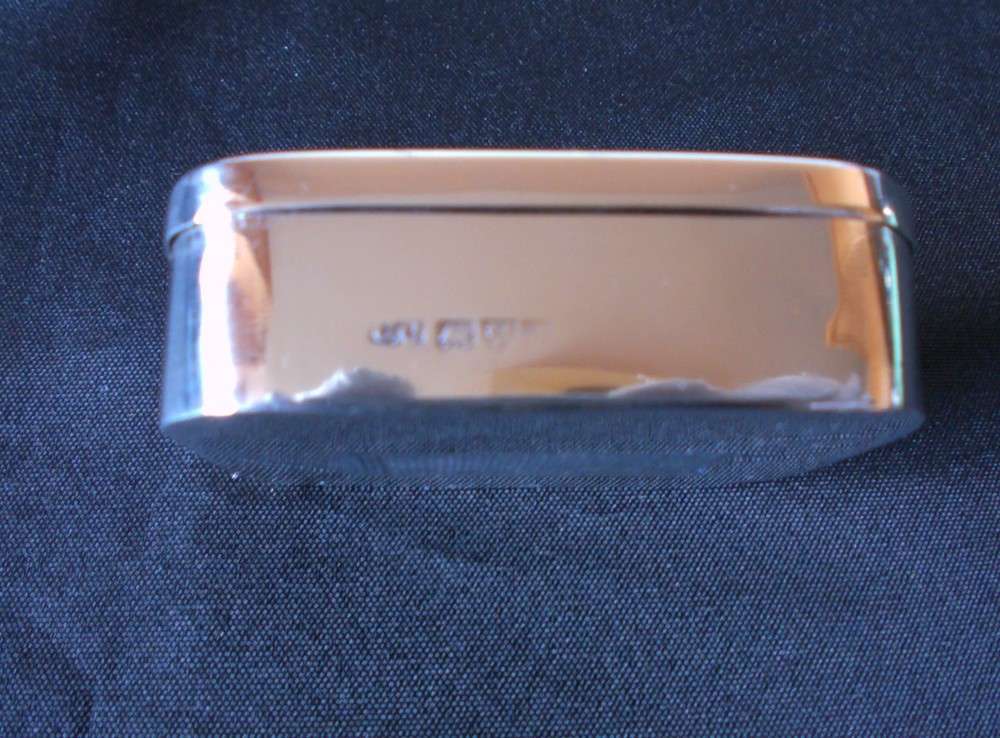 Solid Silver Rare Snuff Box With Match Strike Hallmark Date 1907 By Cohen & Char