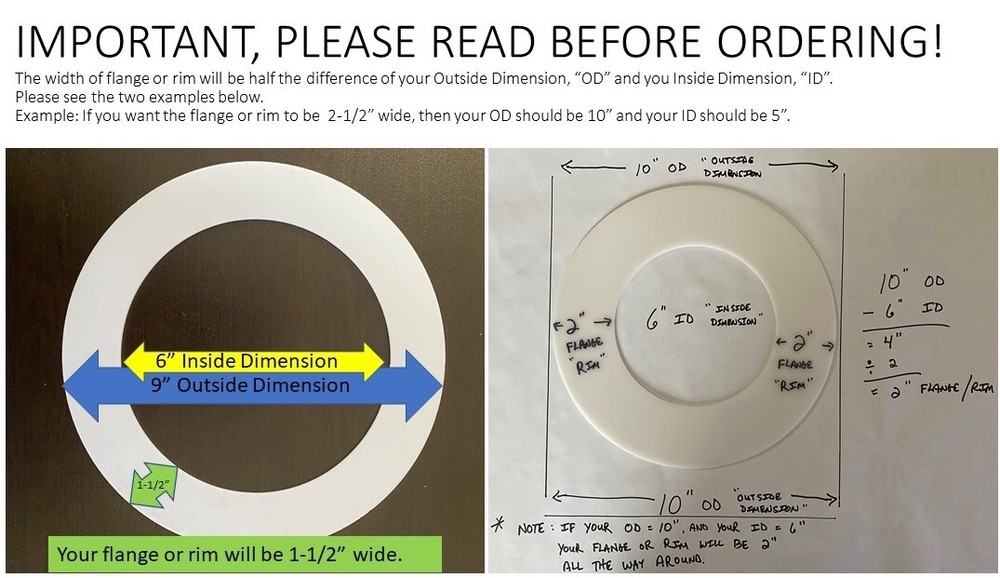 Plastic Ceiling Trim Ring "Goof Ring"
