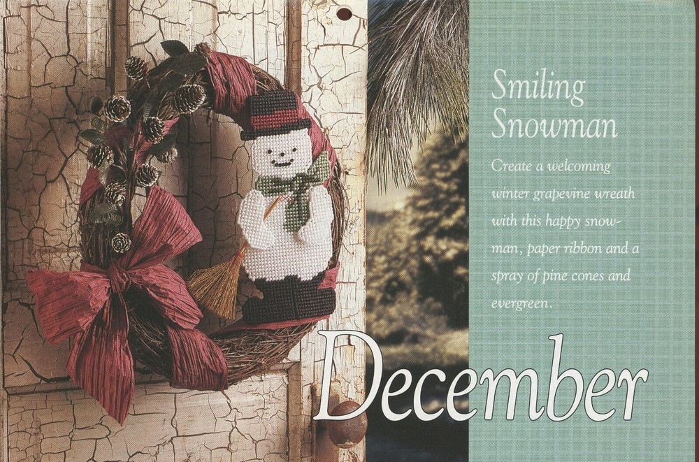 Needlecraft 1992 Calendar 12 Patterns Plastic Canvas Booklet