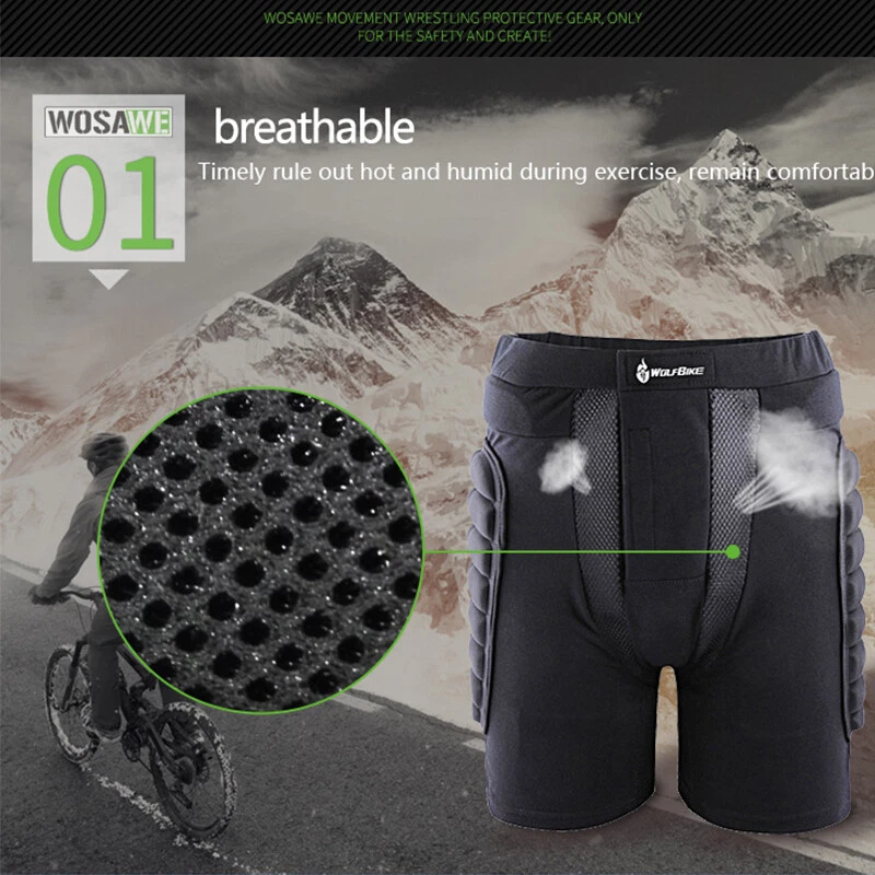 WOSAWE Protective Hip Shorts Ski Snowboard Impact Pants Protector Guards Shorts