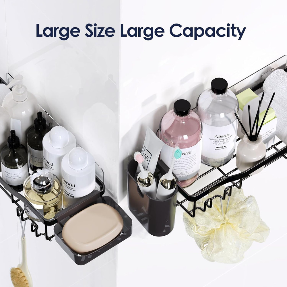 Shower Caddy Adhesive Shower Organizer 7-Pack, Rustproof Stainless Steel Bathroo